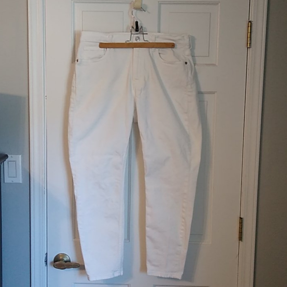 Everlane white ankle jeans